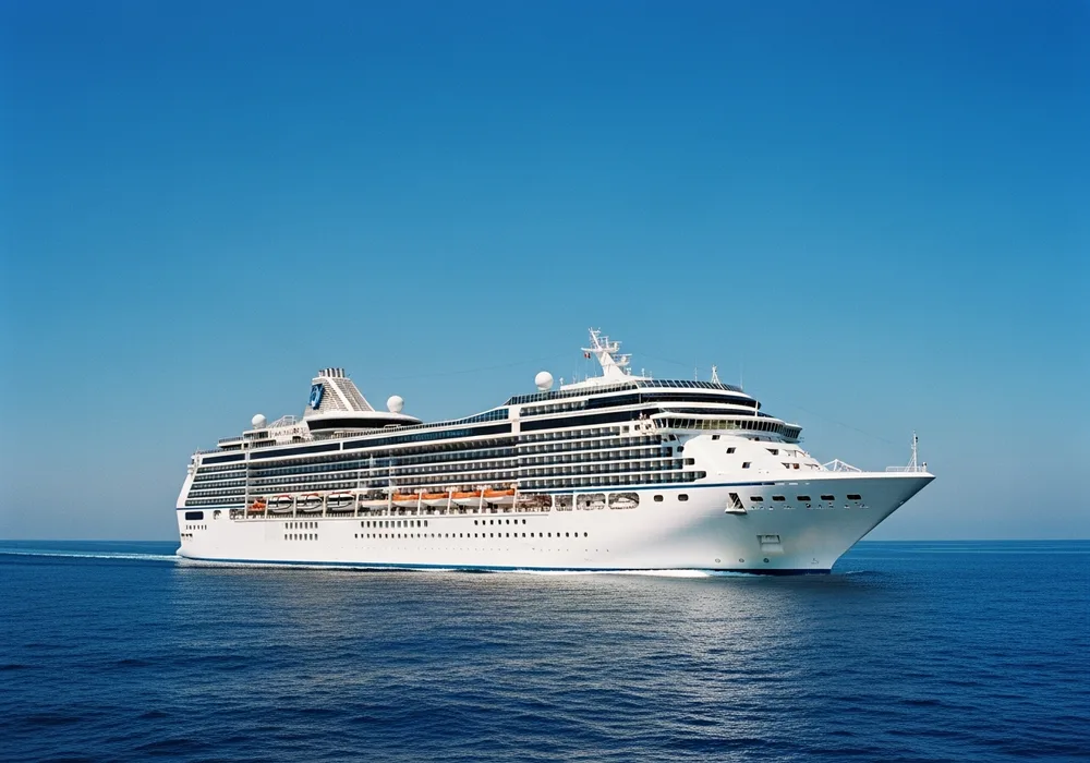 Cruise ship at sea
